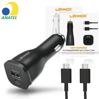 Carregador De Celular Veicular Usb Type C