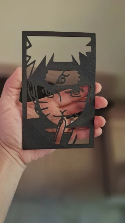 Quadro Preto Naruto Rosto