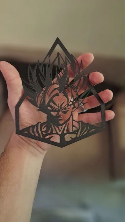 Quadro preto Goku Triângulo